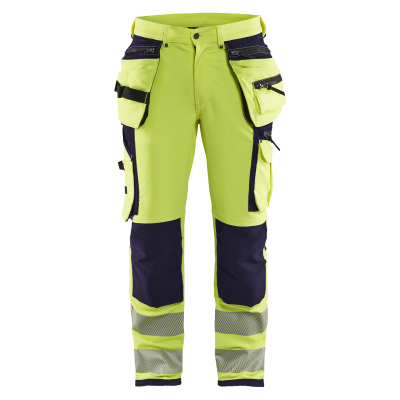 high vis gul/ marineblå